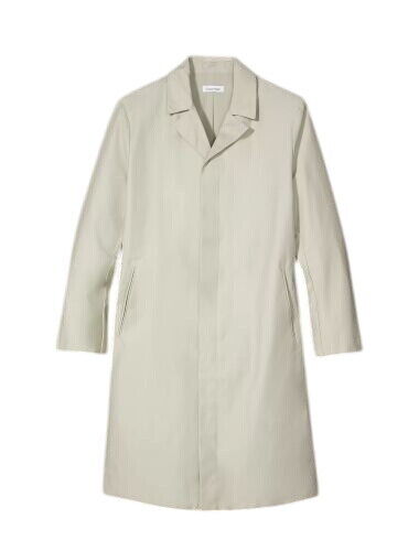 Calvin Klein Herren L Classic Trenchcoat Abbey Stone Baumwollmischung gefüttert Oversized - Bild 4 von 4