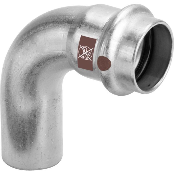 Viega Temponox Bogen 808938, 18 мм, 90 градусов, Сталь, низкий рост, Эйнштейнирование,