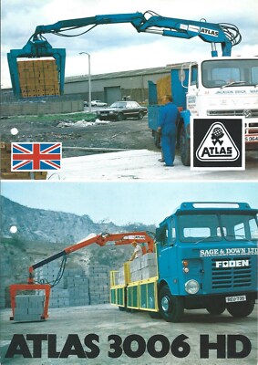 Equipment Brochure - Atlas - 3006 HD - Truck Lorry Crane - cLate 1970's (E5139) 
