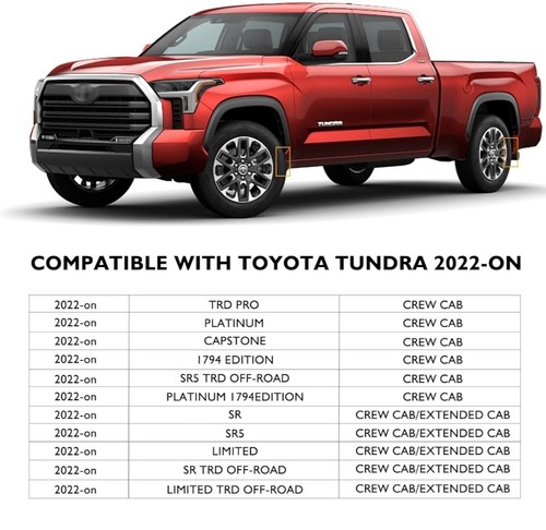 Mud Flaps Kit For 2024 Toyota Tundra Accessories 2022 2023 Mud Splash Guard... - Picture 2 of 7