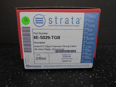 PHENOMENEX 8E-S029-TGB STRATA-X-C 33um POLYMERIC STRONG CATION 96 WELL 30MG/WELL