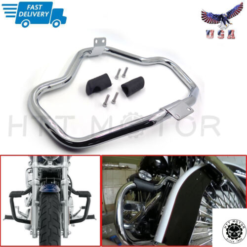 Protection moteur barre de choc avant chrome pour '04-'17 Harley Sportster SuperLow XL883L - Photo 1 sur 12