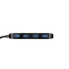 USB 3.0 4 Port HUB w/ on off Switch Portable Slim For Laptop Desktop Macbook