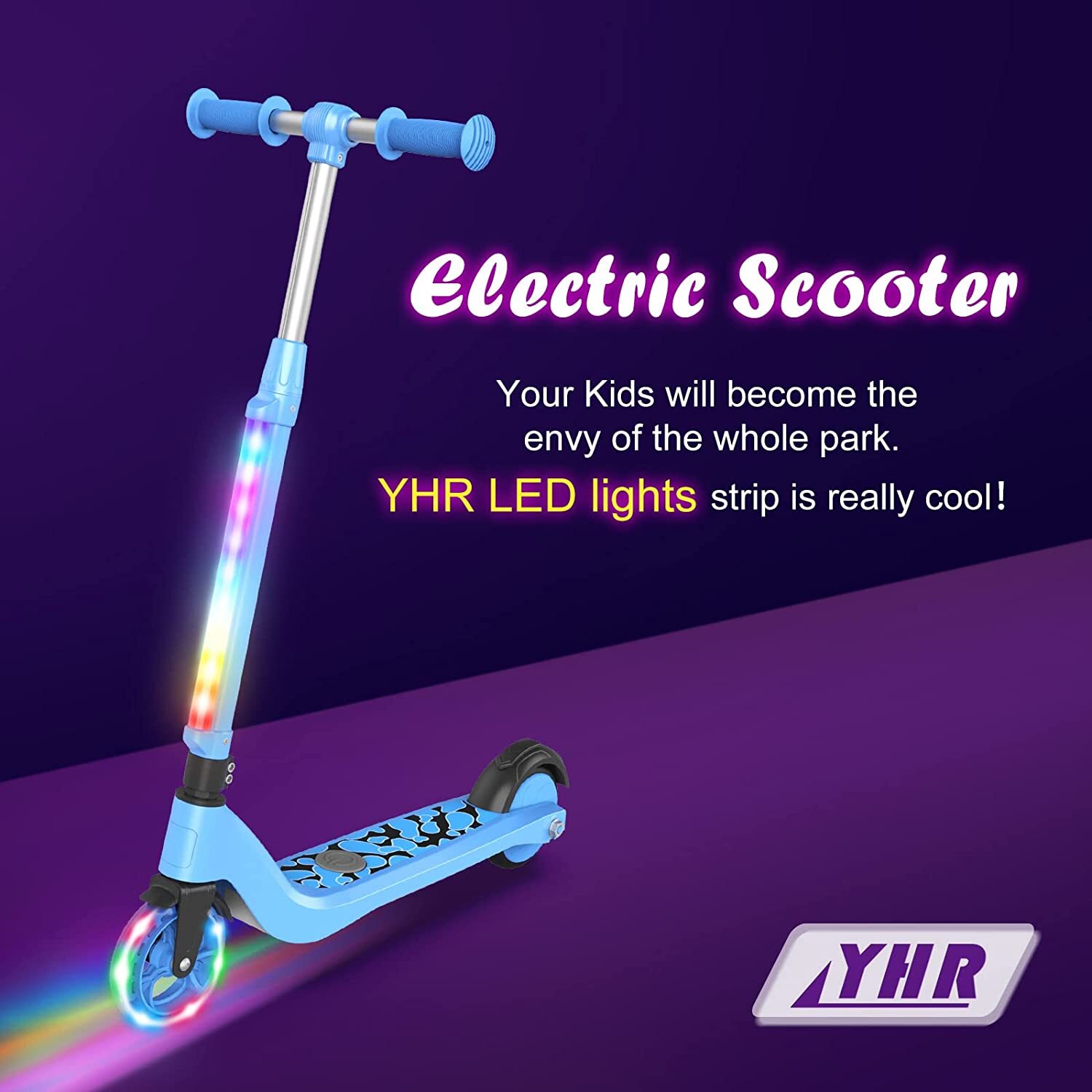 2 Wheel Electric scooter for kids Ages 612 Boys Girls Adjustable kick