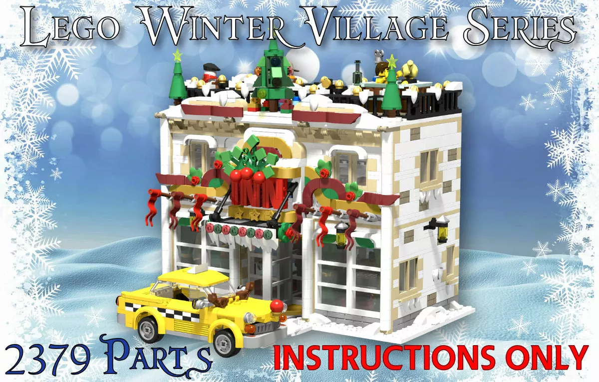 tyktflydende ilt Relativ størrelse Winter Village Holly Day Inn -INSTRUCTIONS ONLY- Christmas MOC for Lego  Bricks | eBay