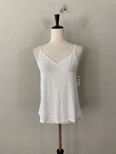 NWT! Josie by Natori Sz XS Racerback Pajama Camisole Cami Top White G96240