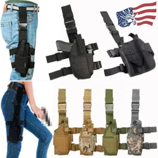 Adjustable Tactical Drop Leg Holster Thigh Pistol Gun Holster Right Handed Pouch