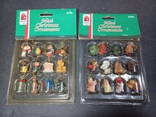 Christmas House Mini Christmas Ornaments 12 Pieces NIP Lot of 2