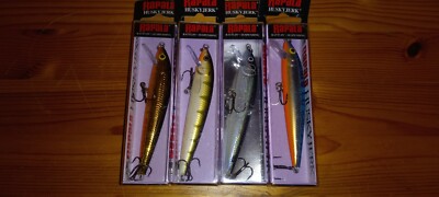 (4) Rapala Husky Jerks Model HJ-10 Multi-Color Jerk Bait Set - NEW!