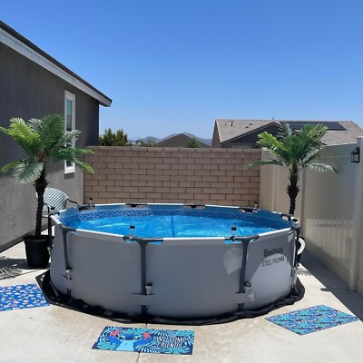 Bestway Steel Pro MAX 10 Foot x 30 Inch Round Metal Frame Above Ground Outdoor.
