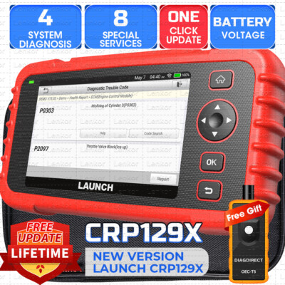 LAUNCH X431 CRP129X PRO Automotive OBD2 Code Reader Diagnostic Scanner 4 Systems