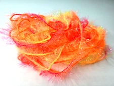 PALMER CHENILLE - ORANGE/ PINK/ YELLOW - 5mm - Fly Tying Material - Hackle - NEW