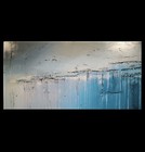  ABSTRACT PAINTING Modern CANVAS WALL ART Framed, Signed, Large USA ELOISExxx — photo 3