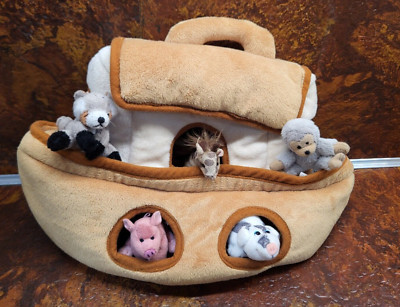Noah Ark Plush Baby Toddler Toy - 5 Animals - Boy- Girl  -Renewing Minds