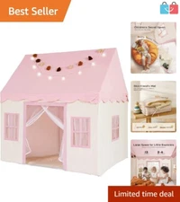 Imaginative Play Tent for Kids with Lights, Mat & Garlands - Perfect for Ages 3+