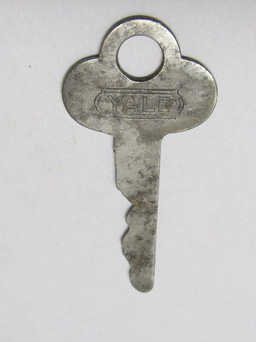 ANTIKER YALE & TOWNE HERVORRAGENDER ZUSTAND CO. FLACHSTAHL SKELETT SCHLÜSSEL GESTEMPELT Y2591 - Bild 4 von 4