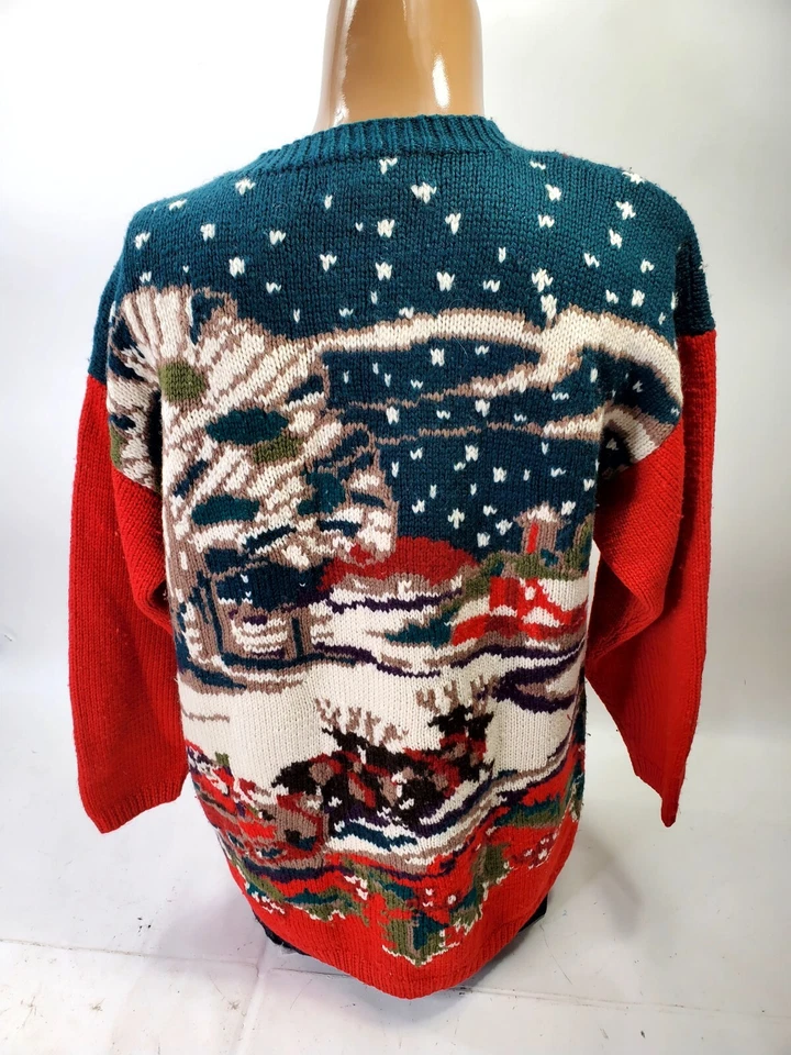 Classiques Entier женский свитер шерсть мериноса Рождество Санта олень Sliegh - Изображение 4 из 4