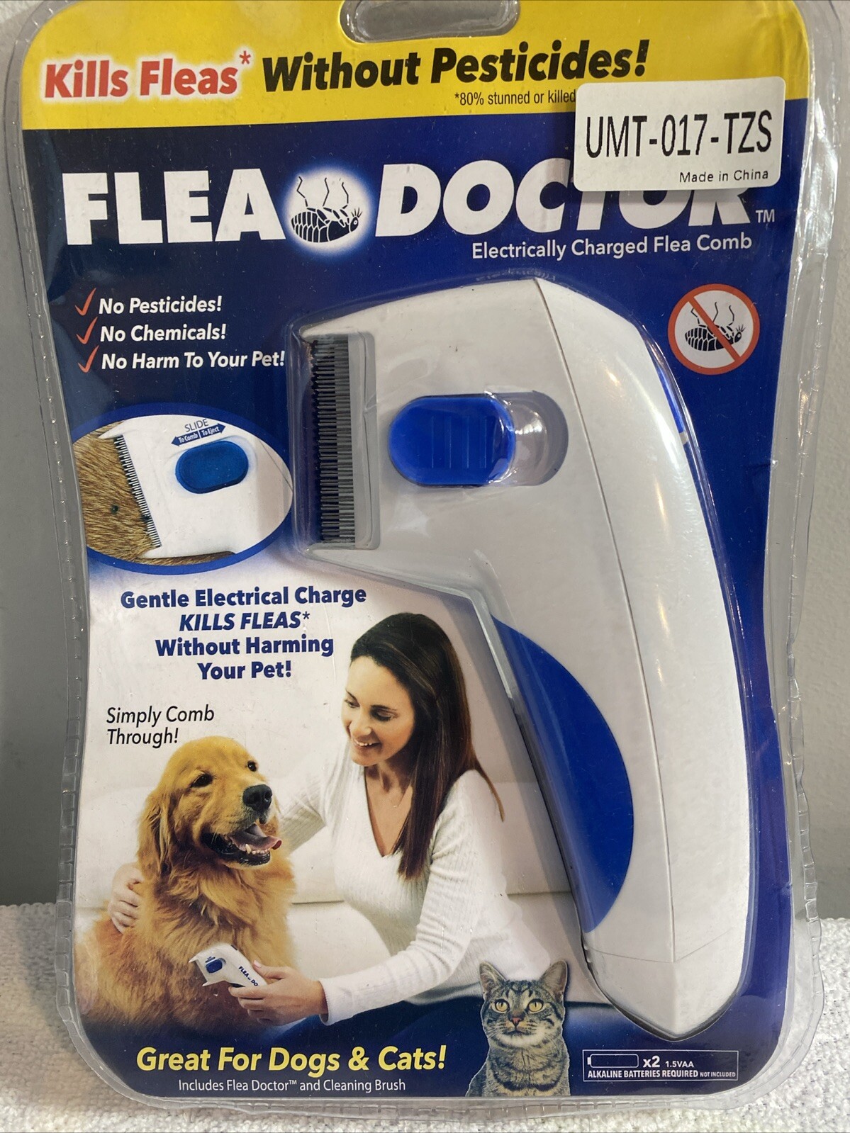 Cat Battery Operated Flea Comb Electronic Comb Flea Doctor Comb