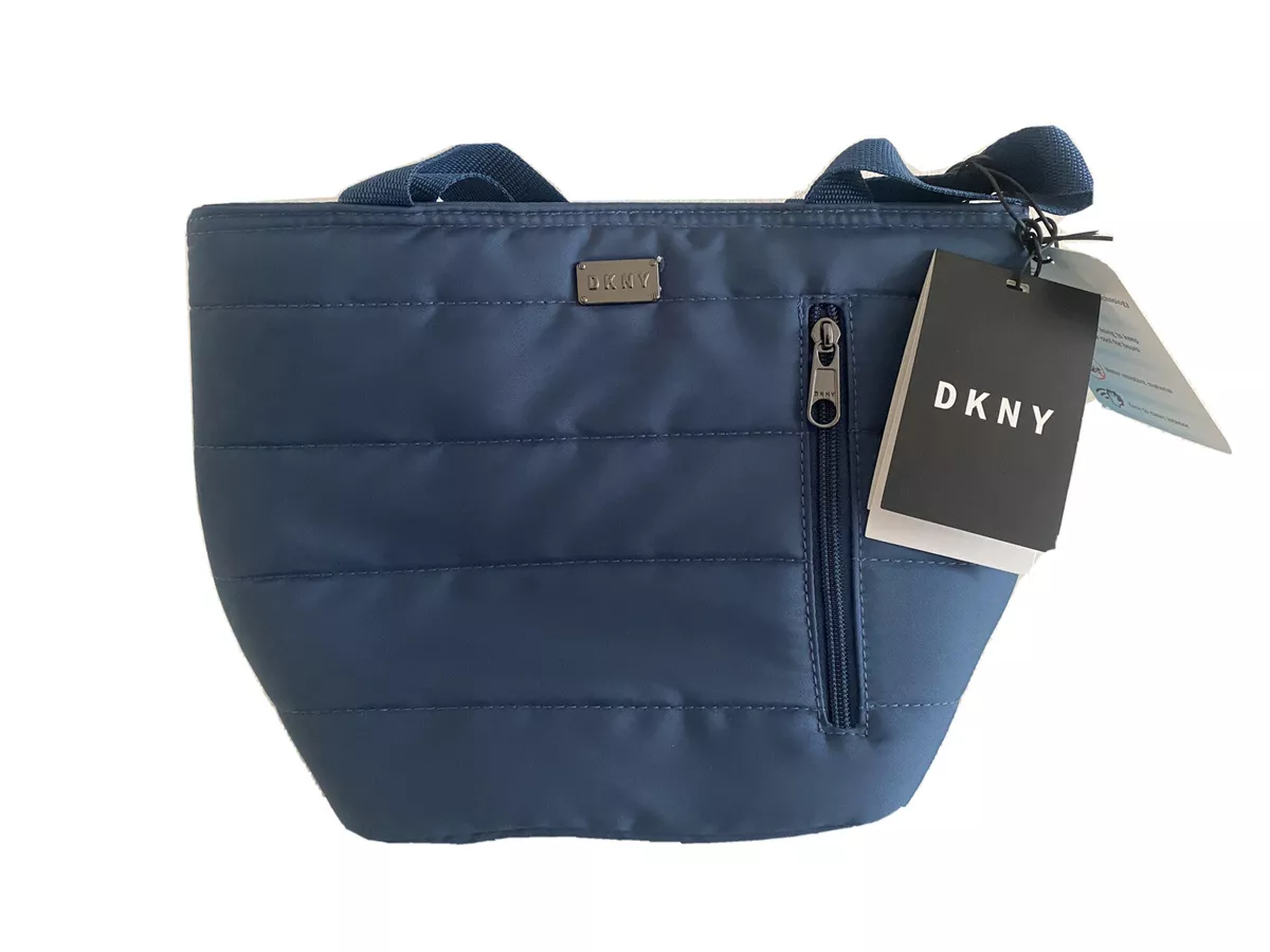 DKNY Signature Thermal Tote Lunch Bag In Blue, Insulated with Handles, RRP  £60