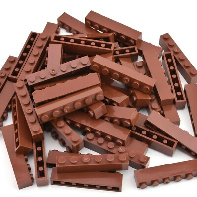 TCM BRICKS Reddish Brown 1x6 Brick X50 Compatible Parts fits 3009