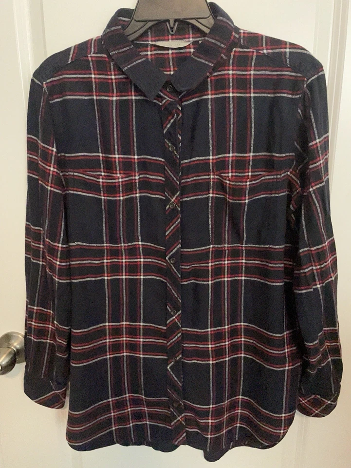 Camisa de franela para mujer Athleta talla: M manga larga abotonada núcleo de cabina Foto 2 de 4