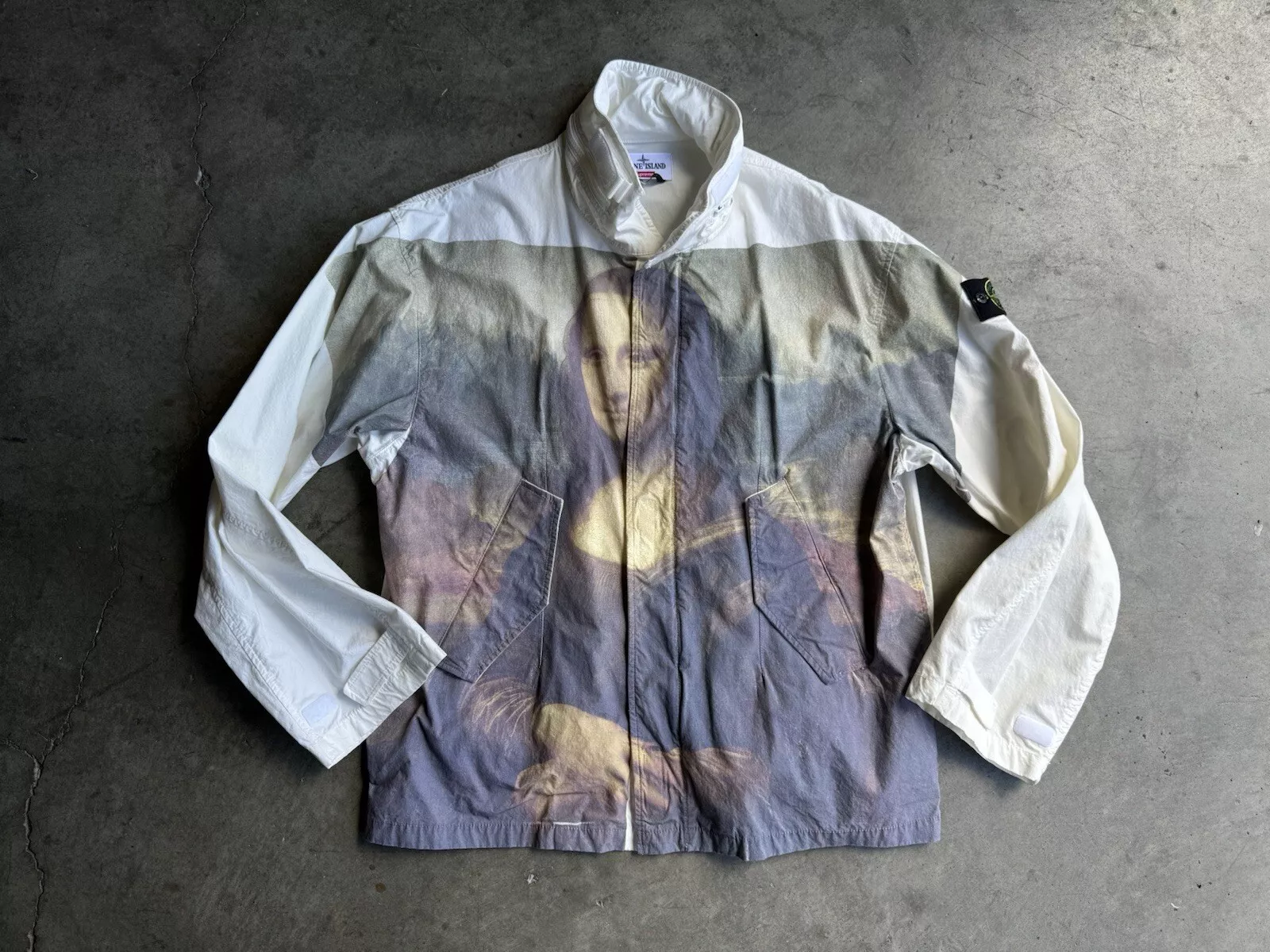 Neuf avec étiquette veste coquille Supreme x Stone Island Mona Lisa Cordura grande blanche