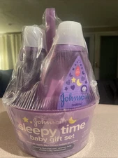 Johnson's Sleepy Time Baby Gift Set – 4 Piece Bath & Lotion Essentials