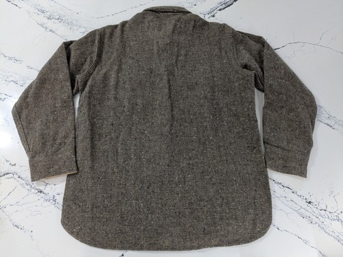 Vintage 70's 80's Woolrich Tweed Wool Flannel Shirt Men's Large - NICE - Picture 2 of 11