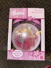 BARBIE TWIN BELL ALARM ⏰ CLOCK  NEW