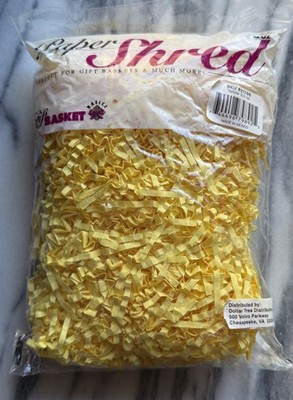 Vintage Gift Basket Basics Yellow Paper Shred Grass Filler ~ 2 Ounces