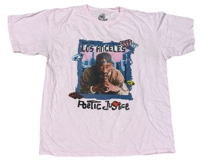 Poetic Justice T-Shirt Adult Size Large Pink Tie Dye A Street Romance Tupac 2Pac