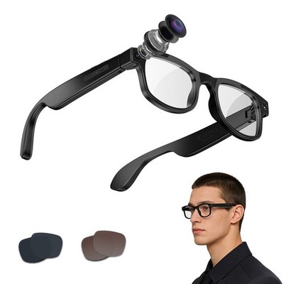 AI Smart Glasses 1200P HD Video & Camera Bluetooth   iOS/Android Support