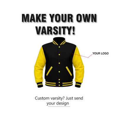 Custom Varsity Jacket - Personalisierte Letterman Jacke mit Stickerei | Unisex V