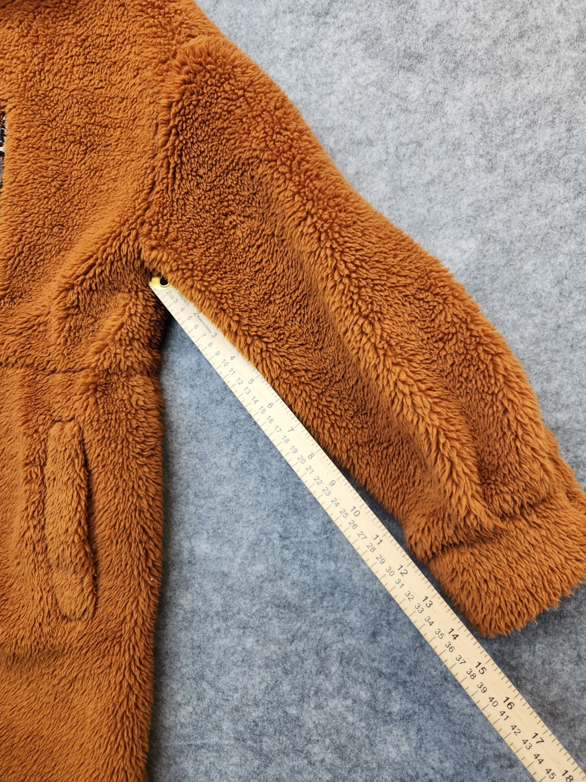 Varley Womens Sherpa Teddy Fleece Jones Coat Caramel Cafe Brown Size XX-Small image 10