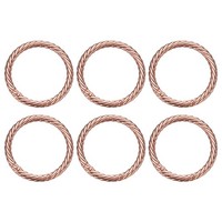 "6 Stk. FrüHling O-Ringe 1 1/2\" RoséGold Clip FüR Taschen/Handtaschen"