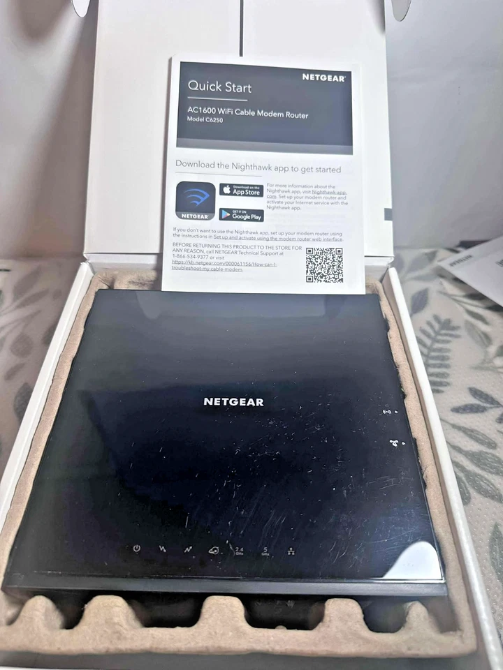 Netgear C6250 AC1600 WiFi Cable Modem Router – Dual Band w/ Box – Xfinity Cox - Image 2 of 4