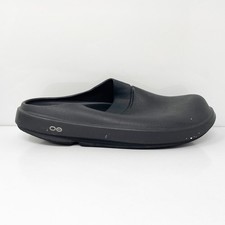 Oofos Unisex OOcloog Black Round Closed Toe Slip On Clog Shoes Size M 12 W 14