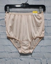 Vanity Fair Panties Size 6 Nylon Grannycore Granny High Rise Neutral Burlesque