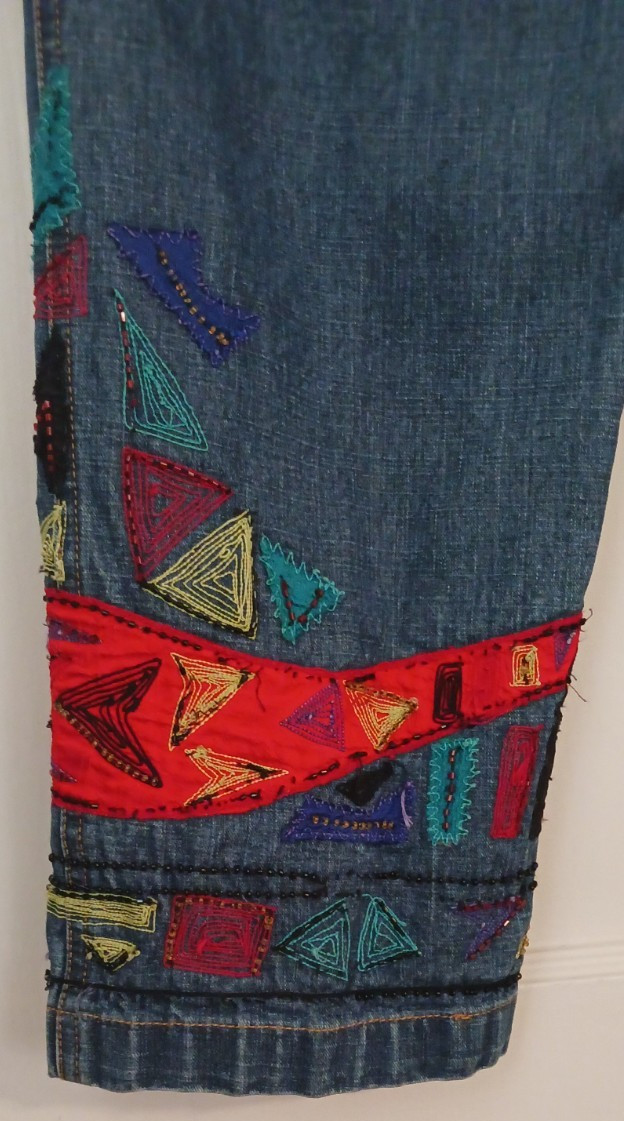 Chico's Design High Waisted Patchwork Embroidery … - image 7