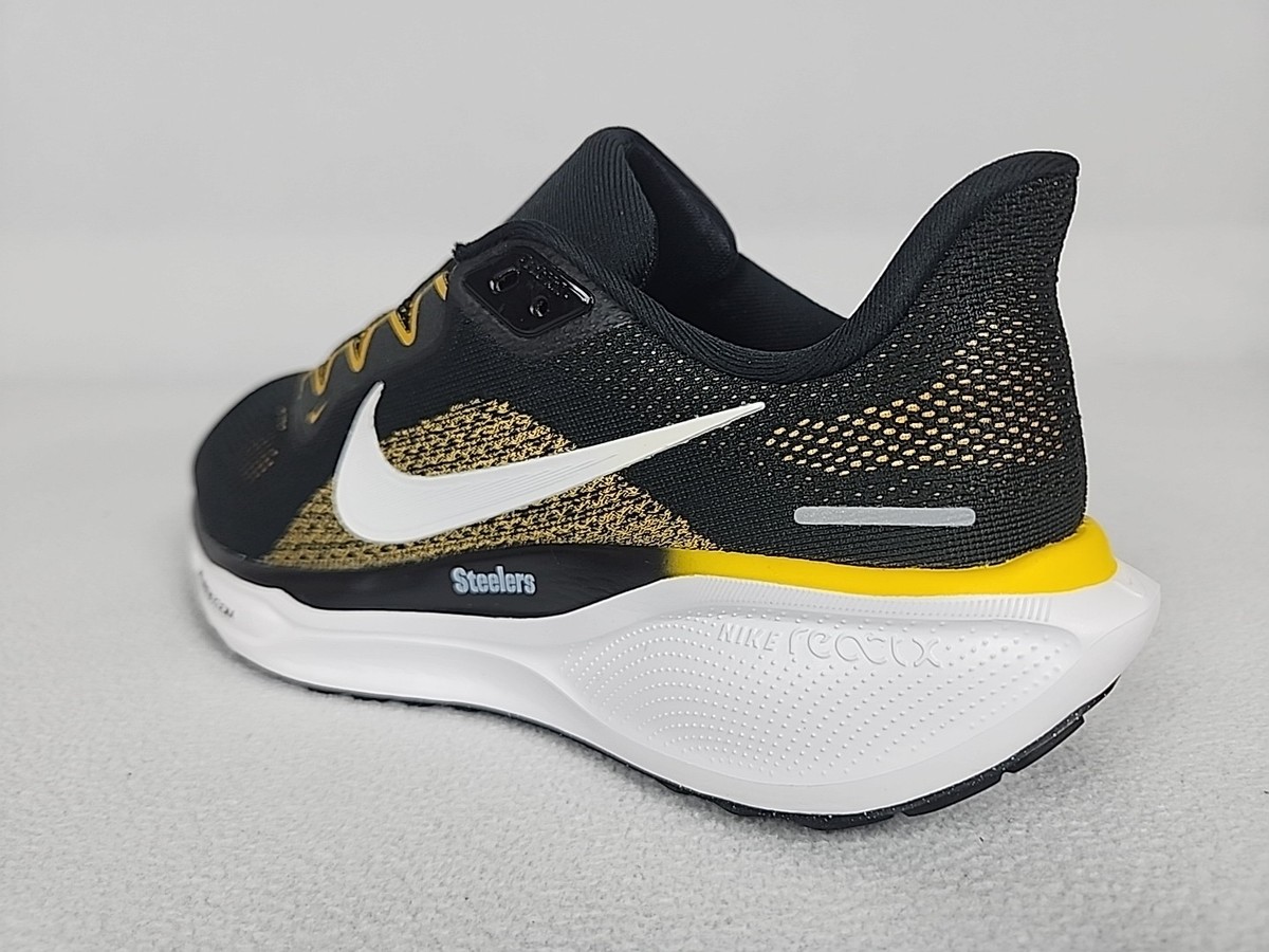 Nike Air Zoom Pegasus 41 Steelers Running Shoes Men's Size 9 Black