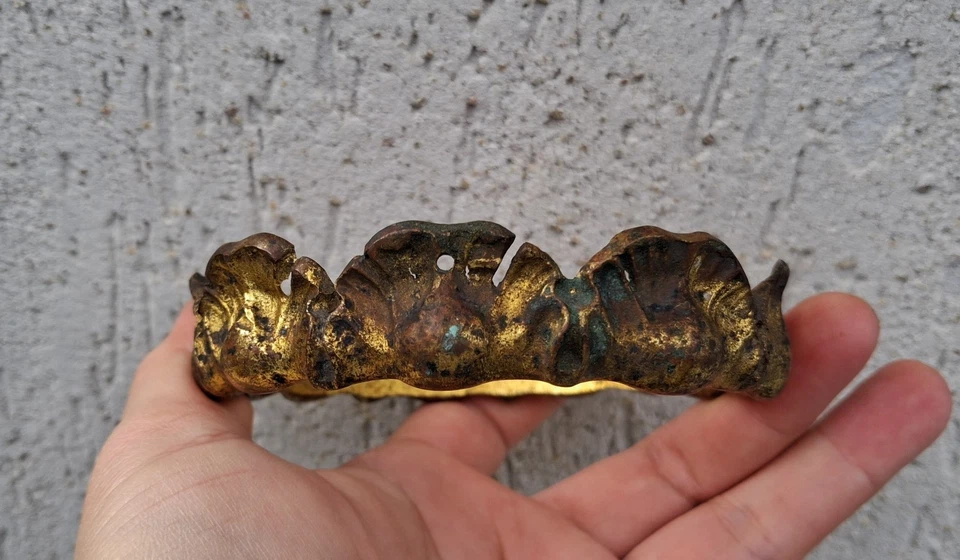 décoration / ornement Bague colonne meuble lampe... ameublement pied, bronze - Photo 4/4