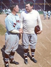 HE772 1935 Boston Braves BABE RUTH - BILL McKECHNIE 8x10 16x20 Colorized Photo