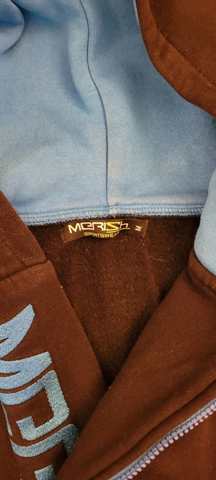 Hoodie, Blau/Schwarz mit Reißverschluss, Gr. M, Merish Sportswear - Bild 3 von 3