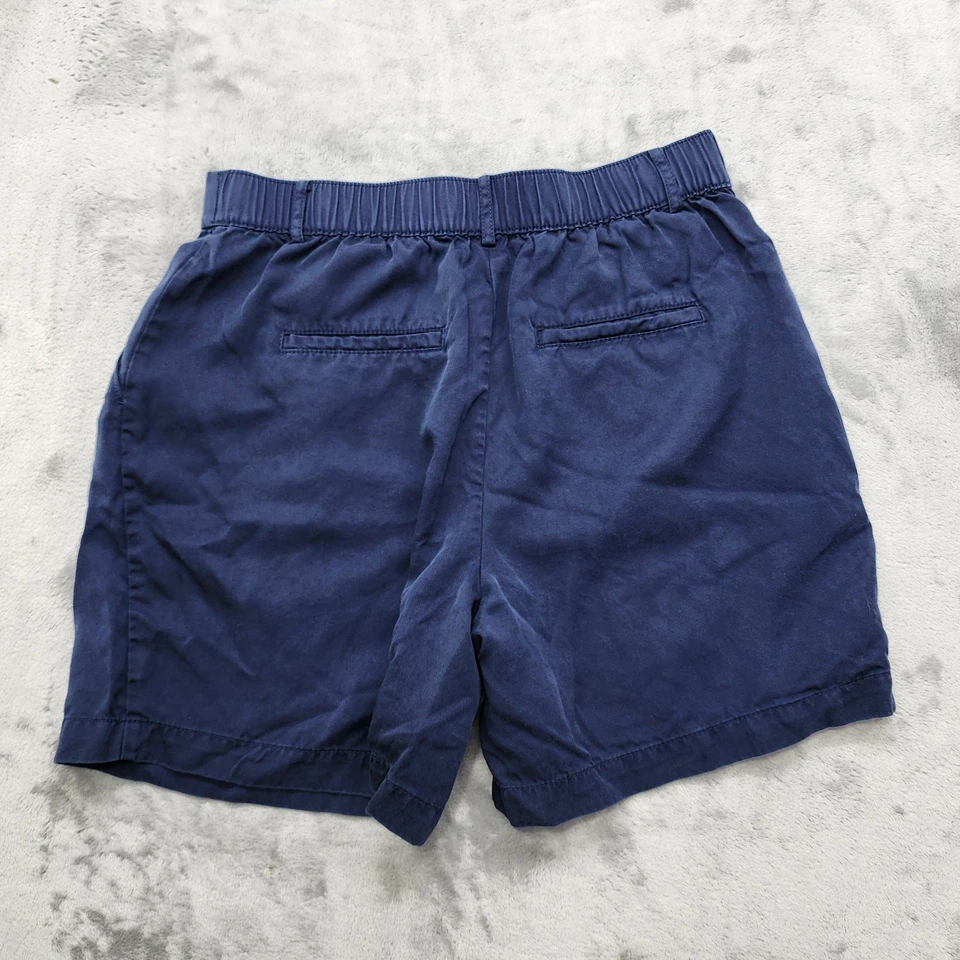 Ann Taylor LOFT 女式 8 蓝色 The Emory 高腰打褶百慕大学院风 — 第 3/4 张图片