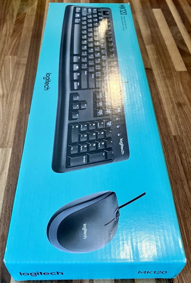 Brand New!~Logitech Fullsize Optical Keyboard and Mouse~Black - Image 3 of 4