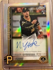 2025 Topps Chrome Update NICK YORKE RC Rookie Auto Debut Refractor /499 (PWE) 1A