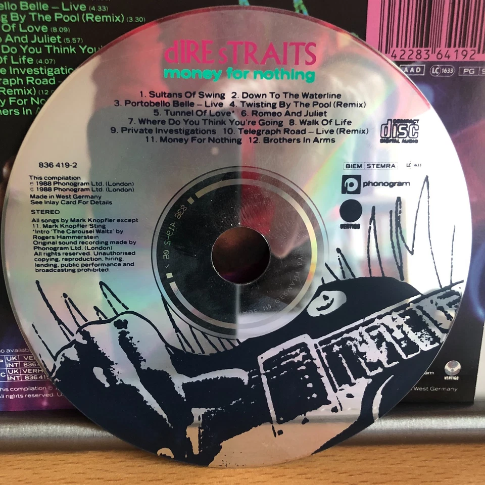 DIRE STRAITS - MONEY FOR NOTHING - CD 1988 - Bild 3 von 3