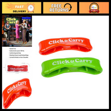 Grocery Bag Carrier Organizer - Easy Shopping Plastic Holder with Soft Grip - Gr