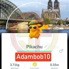 Pokémon GO Shiny Pikachu Summer Hat Flair Cologne  background | Trade or PTC