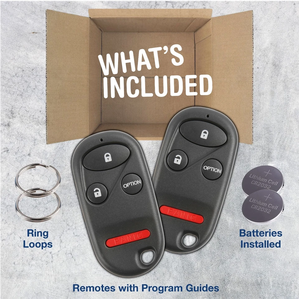 2 Key Fob Remote for 1996 1997 1998 1999 2000 2001 Acura Integra CL A269ZUA108 - Image 2 of 4